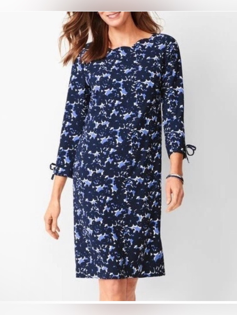 NWOT Talbots 18W Crepe Shift Dress - Floral Print